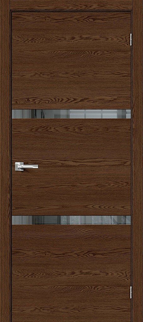 Межкомнатная дверь Браво-2.55 Brown Skyline Mirox Grey