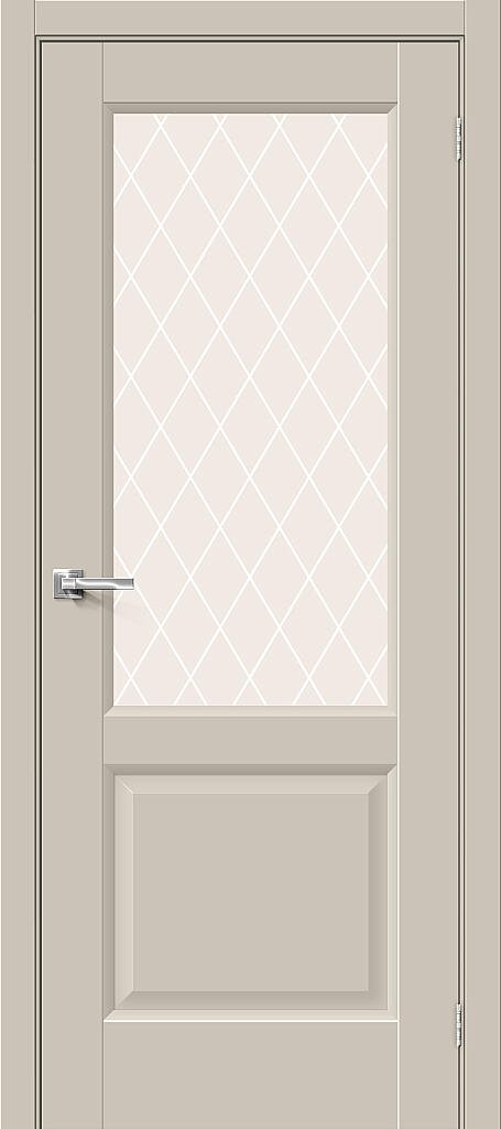 Межкомнатная дверь Неоклассик-33 Cream Silk White Сrystal