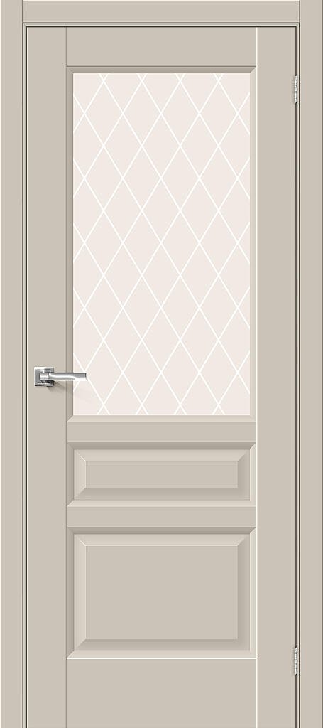 Межкомнатная дверь Неоклассик-35 Cream Silk White Сrystal