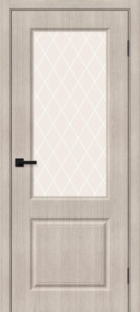 Межкомнатная дверь Скинни-13 Cappuccino Melinga White Сrystal