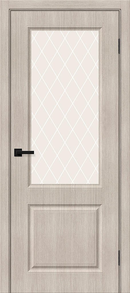 Межкомнатная дверь Скинни-13 Cappuccino Melinga White Сrystal