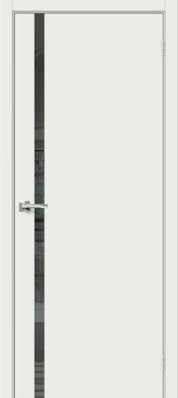 Межкомнатная дверь Браво-1.55.П White Matt Mirox Grey