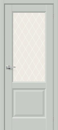 Межкомнатная дверь Неоклассик-33 Grey Matt White Сrystal