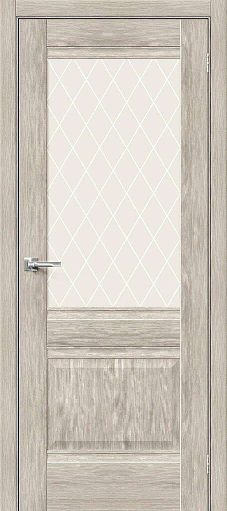 Межкомнатная дверь Прима-3 Cappuccino White Сrystal