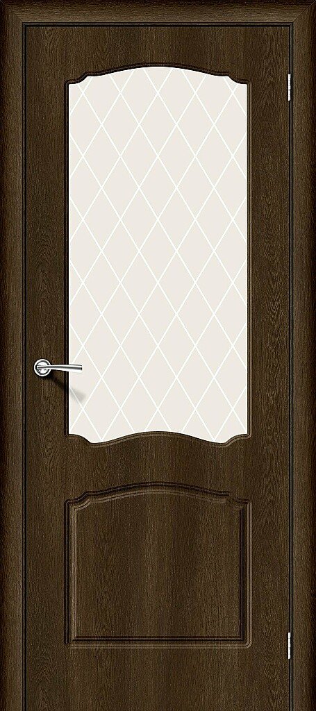 Межкомнатная дверь Альфа-2 Dark Barnwood White Сrystal