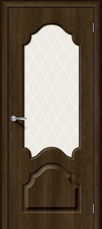 Межкомнатная дверь Скинни-33 Dark Barnwood White Сrystal