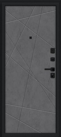 Граффити-5/SBlack Букле черное/Slate Art 205*86 правое