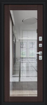 Thermo Флэш МФ/BChrome Букле черное/Wenge Melinga 205*86 левое